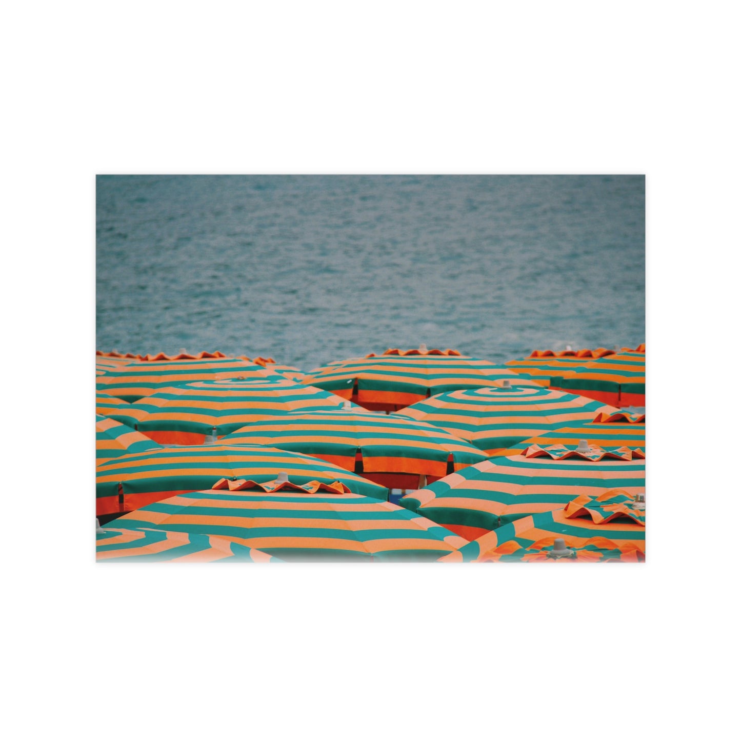 Póster Fotográfico - Sombrillas de Playa en Cinque Terre, Italia