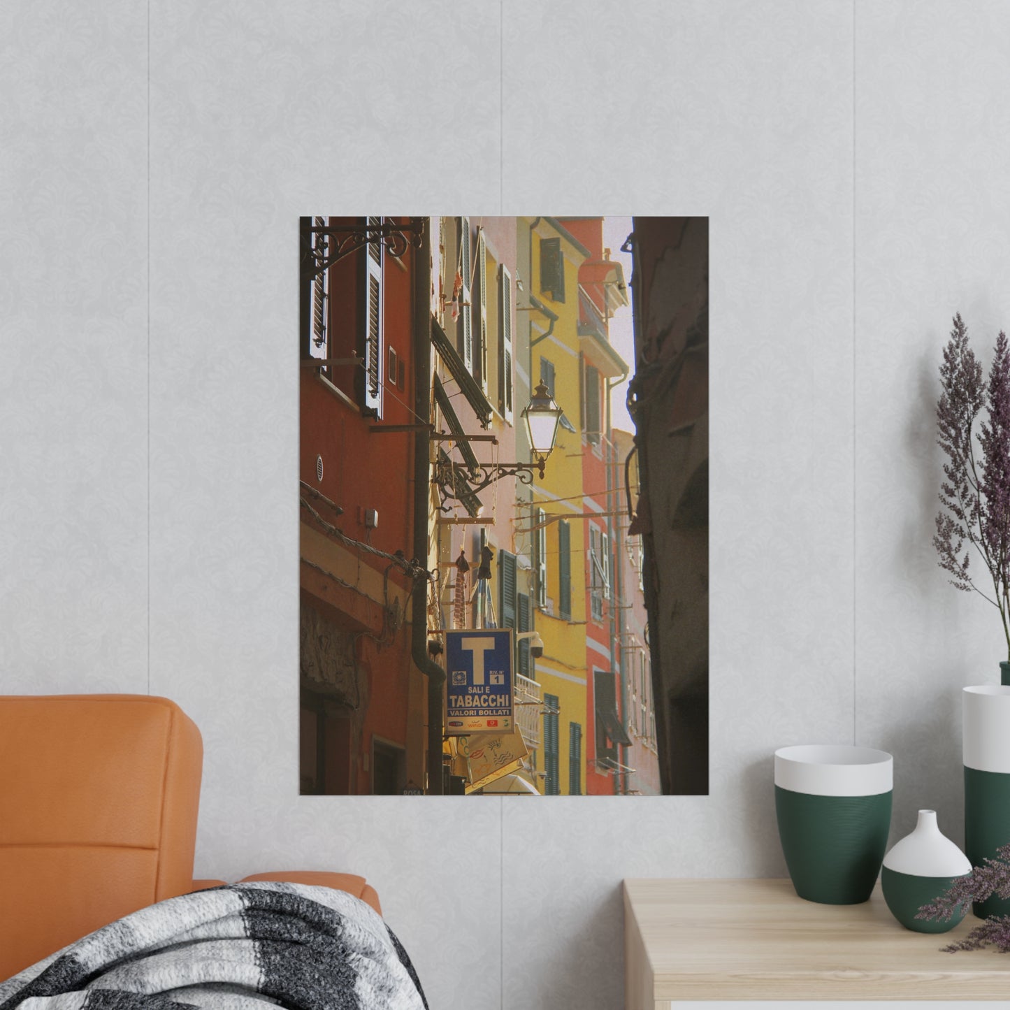 Póster Fotográfico - Callejón con Fachadas de Colores en Cinque Terre, Italia