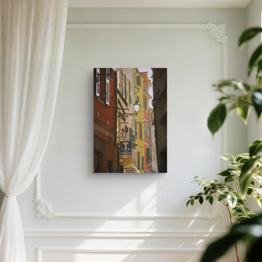 Póster Fotográfico - Callejón con Fachadas de Colores en Cinque Terre, Italia
