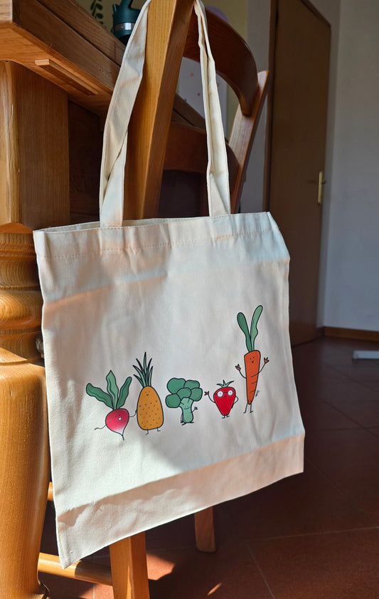 Borsa in tela Verdure
