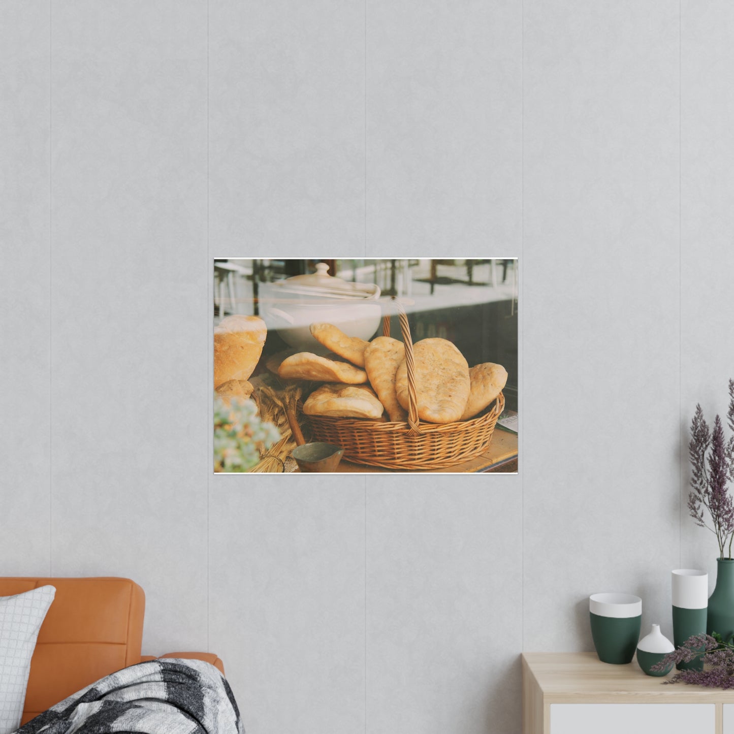 Póster Fotográfico - Cesta de Pan Artesanal en Brisighella, Italia
